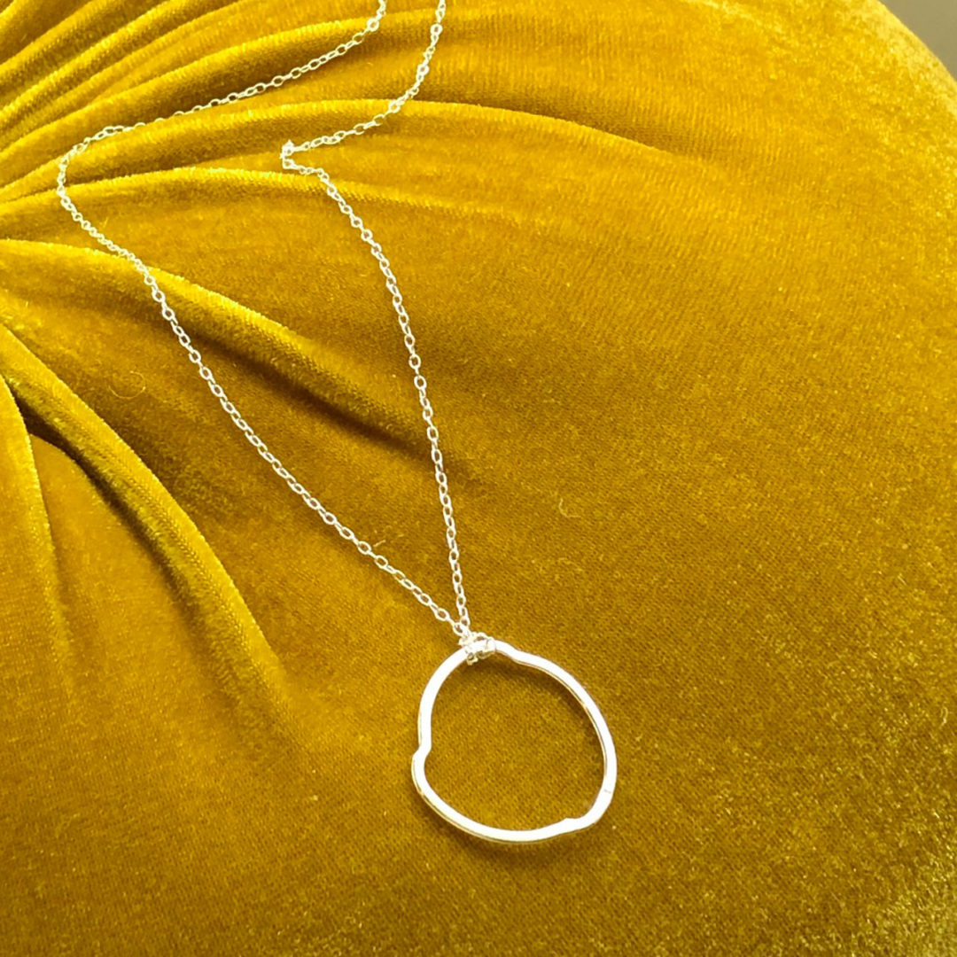 Sterling Silver Organic Round Necklace - Image 3