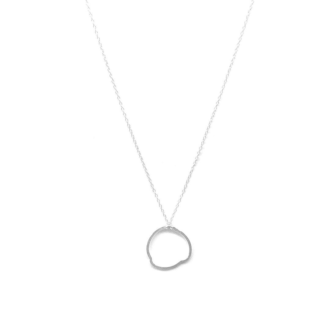 Sterling Silver Organic Round Necklace